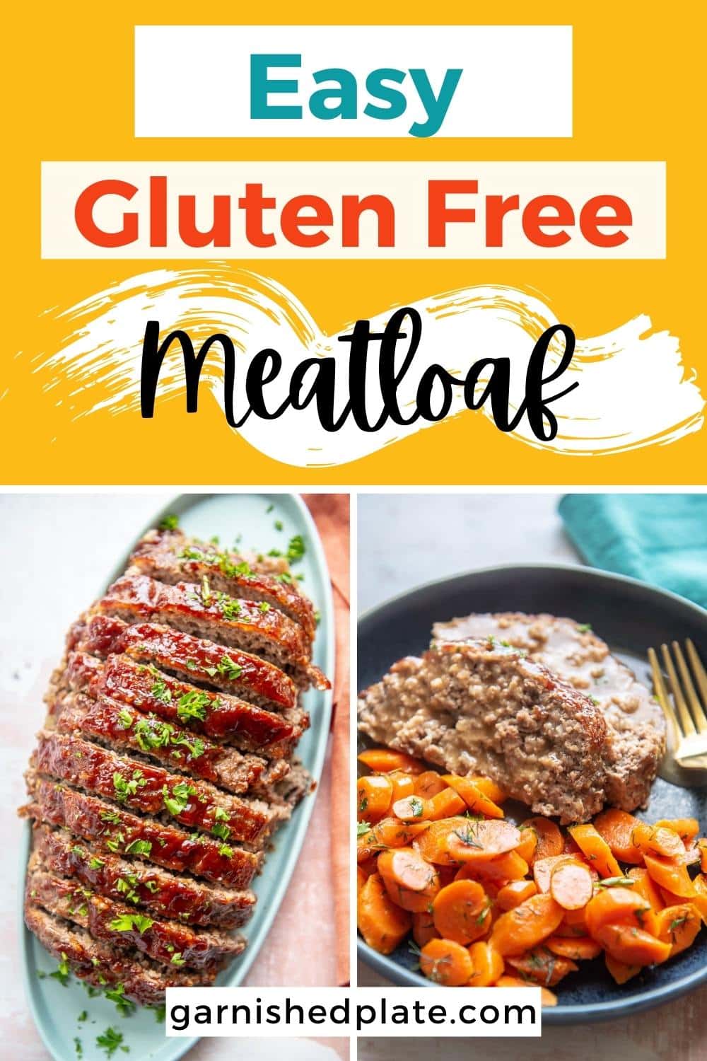 Easy Gluten Free Meatloaf - Garnished Plate