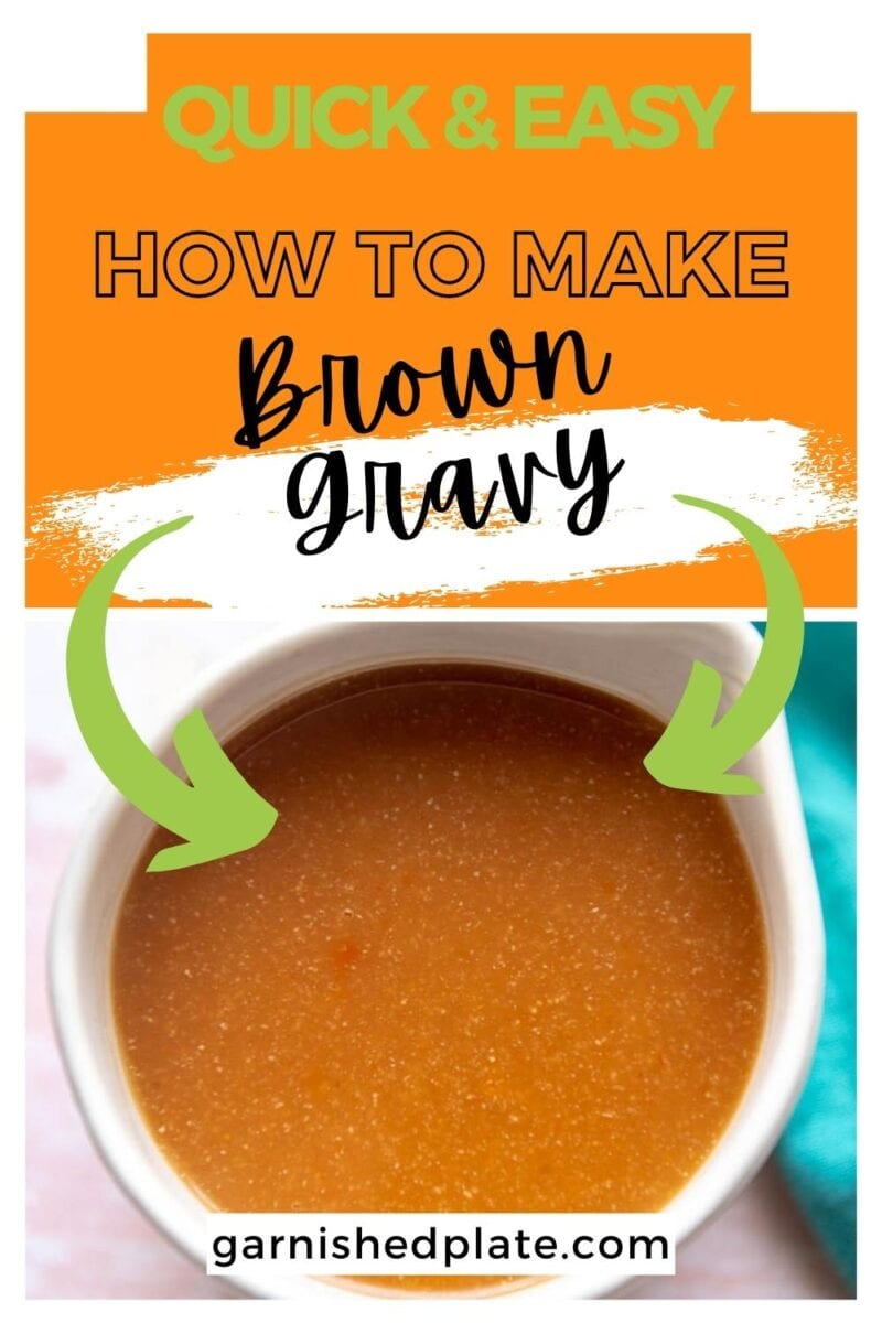 How to Make Brown Gravy - Garnished Plate