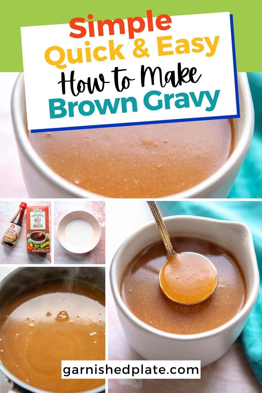 How to Make Brown Gravy Garnished Plate