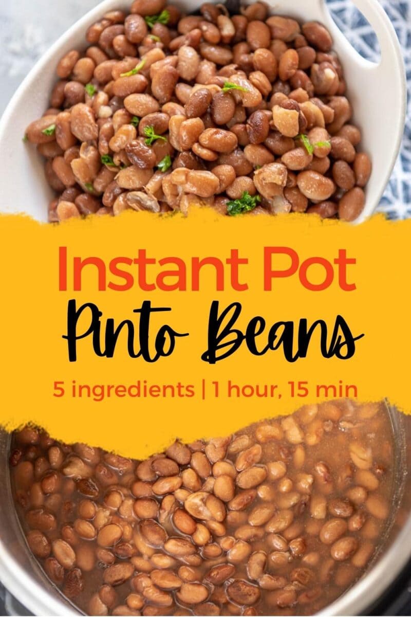 Instant Pot Pinto Beans - Garnished Plate