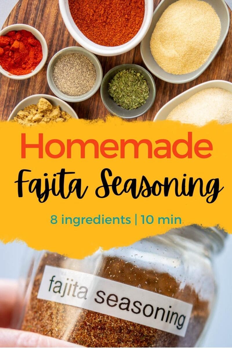 Homemade Fajita Seasoning - Garnished Plate