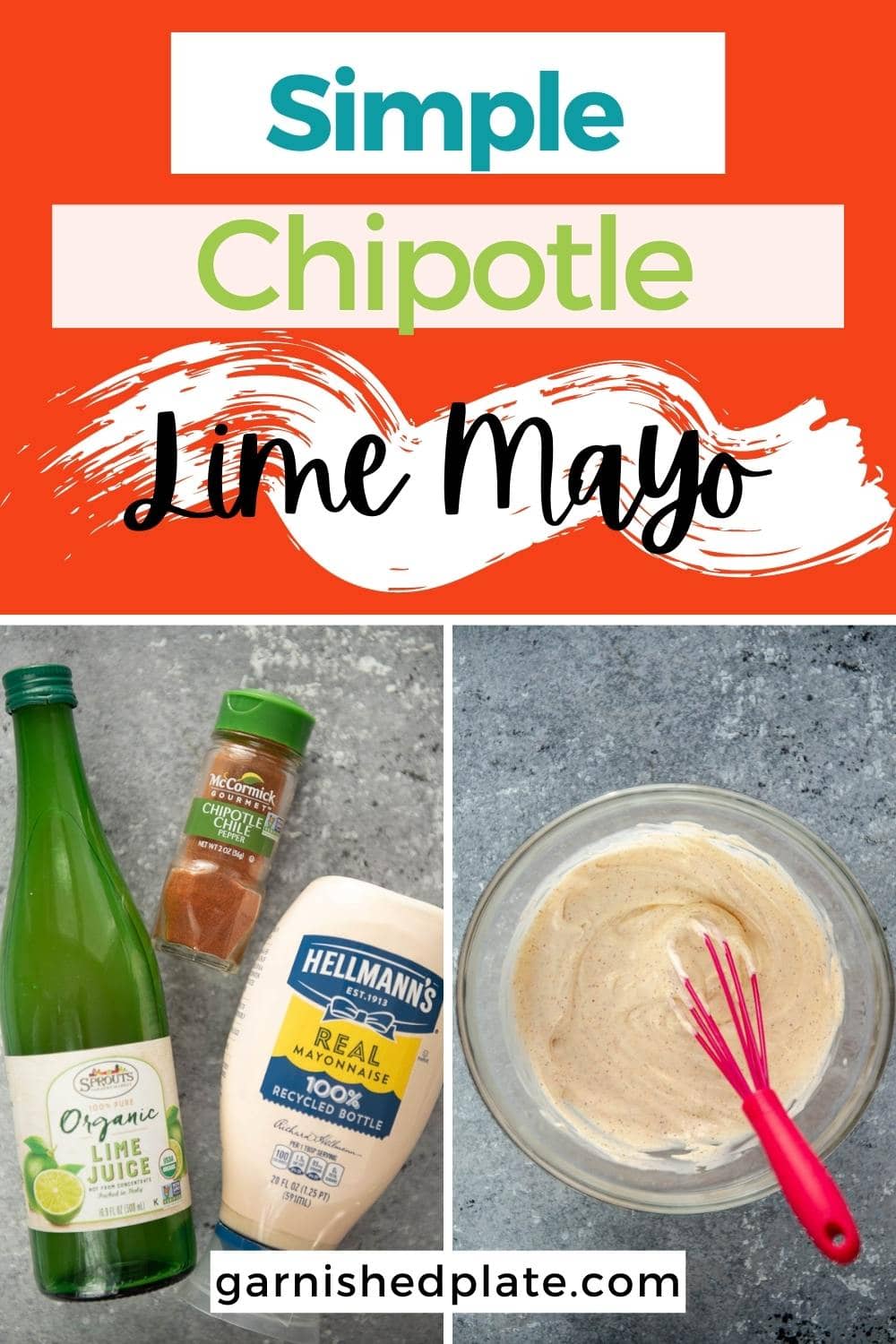 Chipotle Lime Mayo Garnished Plate