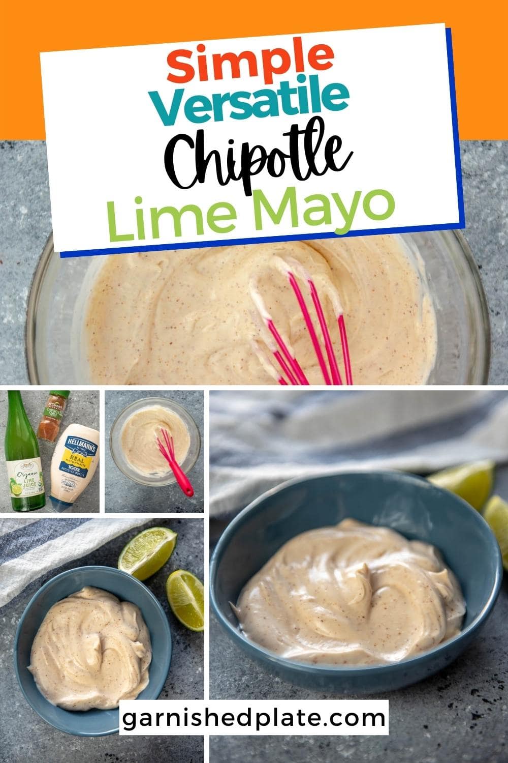 Chipotle Lime Mayo Garnished Plate