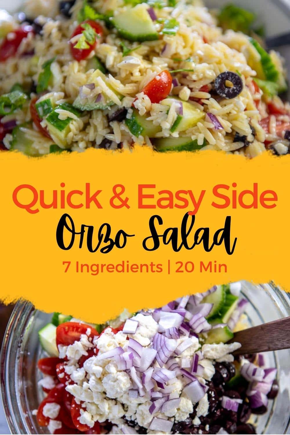 Orzo Salad - Garnished Plate