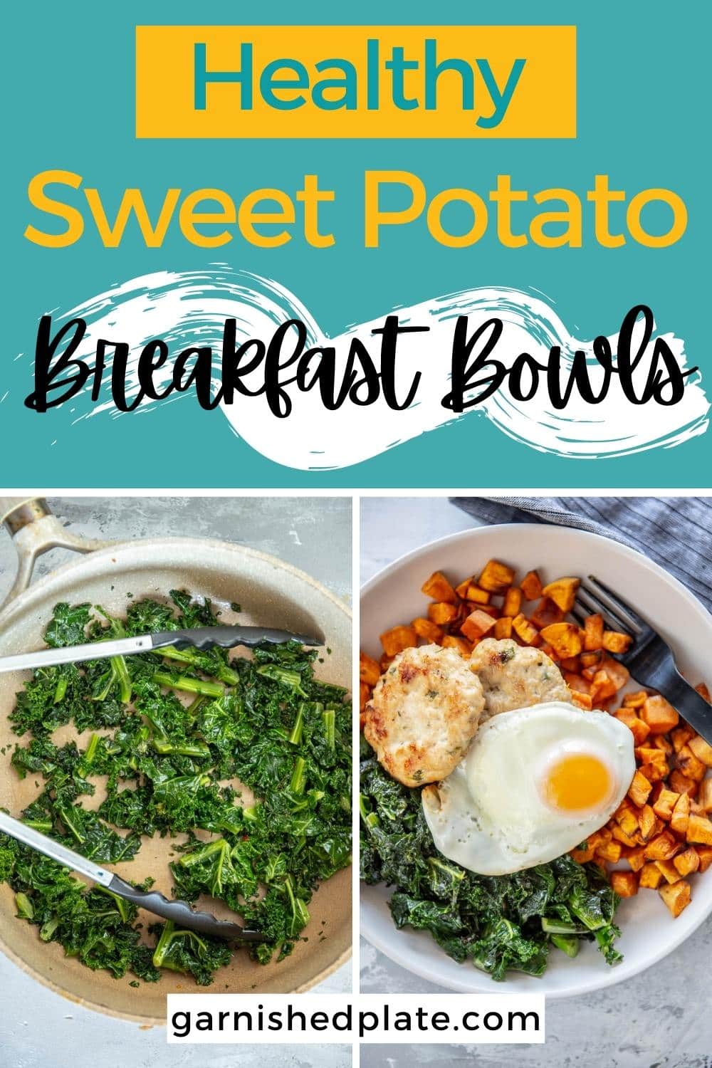 Sweet Potato Breakfast Bowls - Garnished Plate