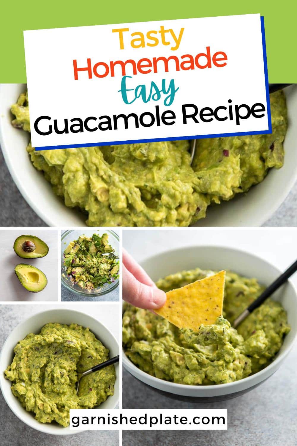 Easy Guacamole Recipe - Garnished Plate