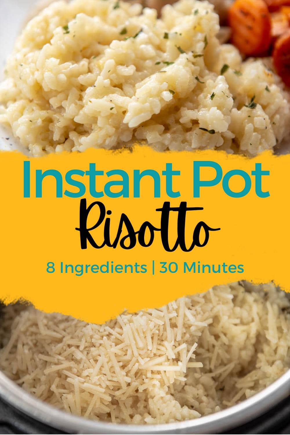 Instant Pot Risotto Garnished Plate