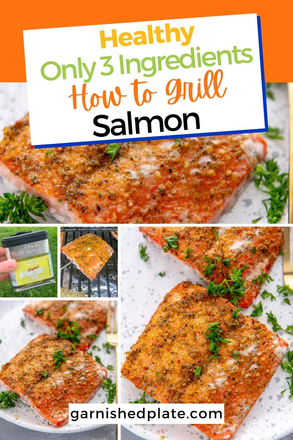 How to Grill Salmon - Garnished Plate