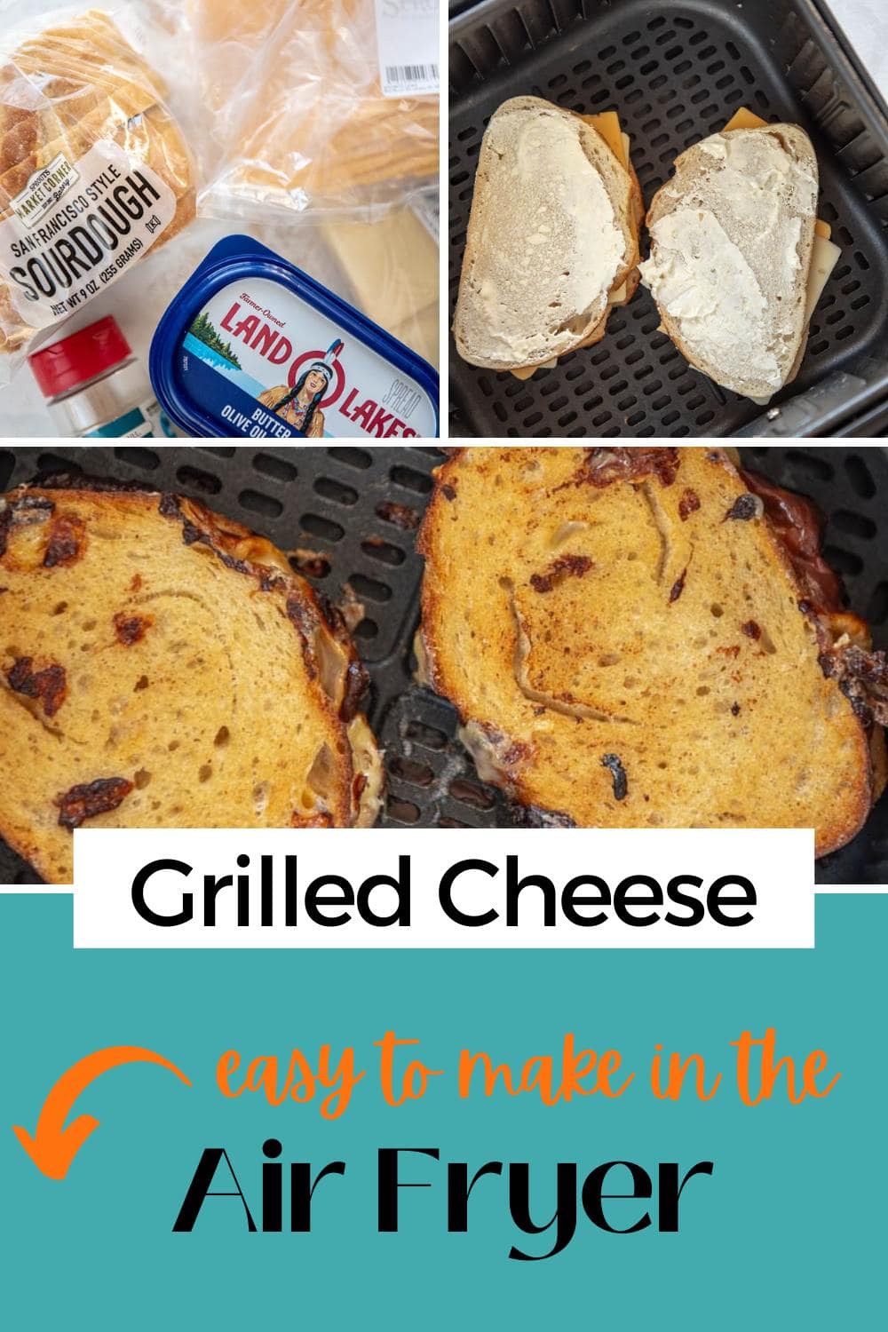 Air Fryer Grilled Cheese - Garnished Plate