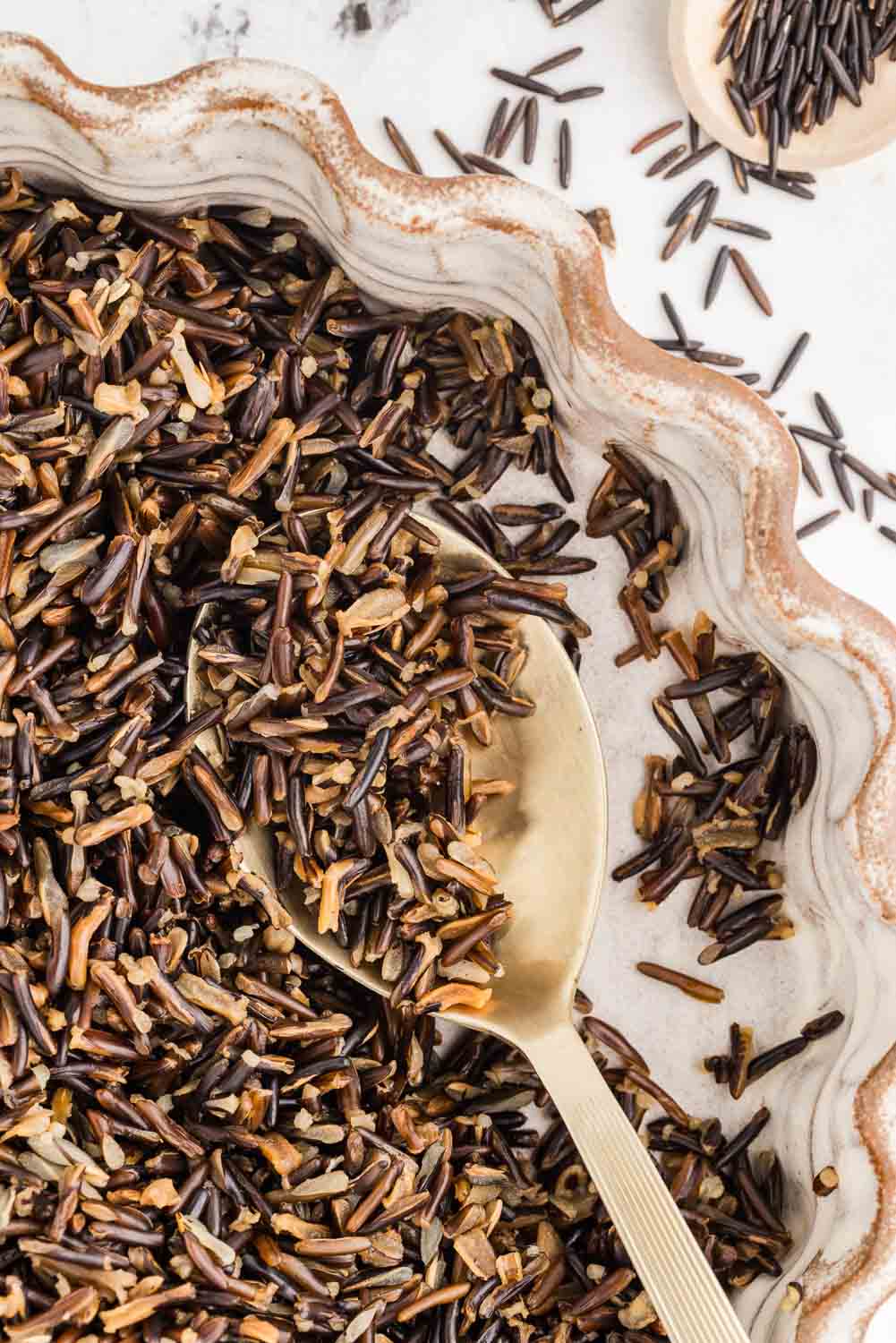 Close up of Instant Pot Wild Rice