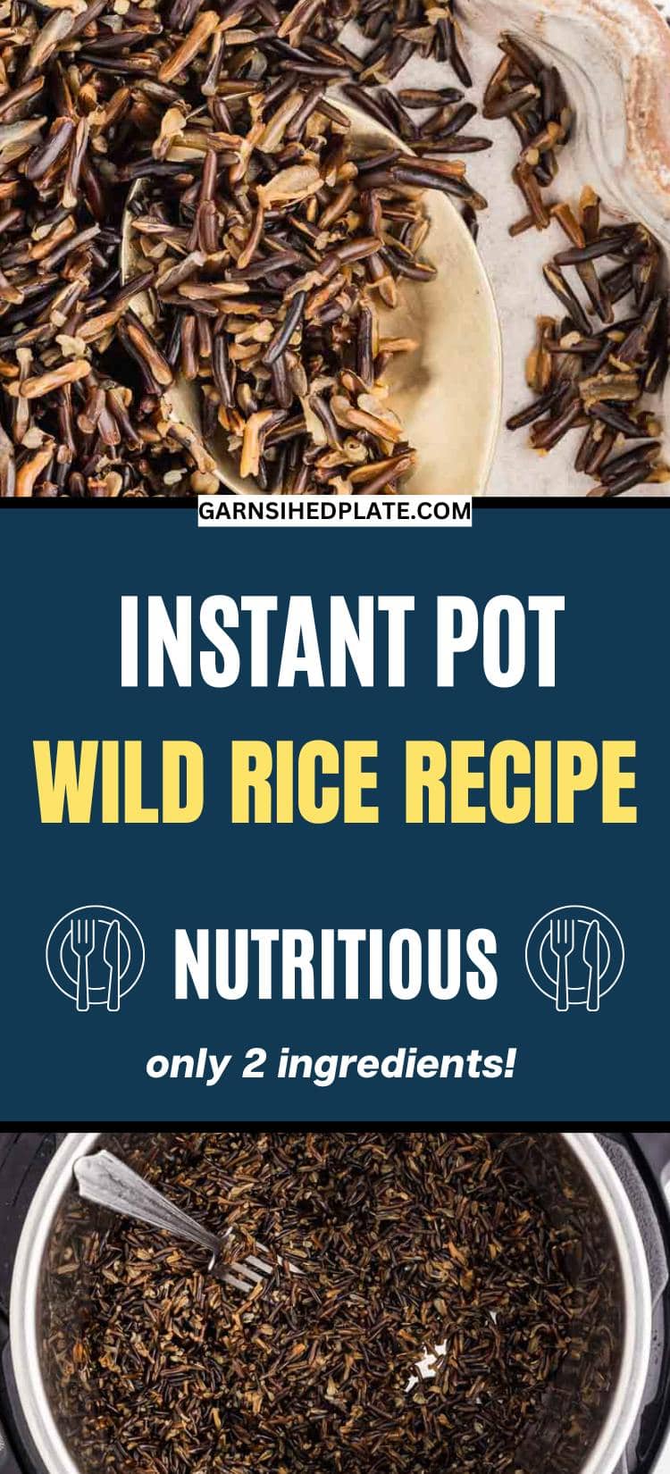 Instant Wild Rice Instant Pot Wild Rice Recipe - Garnished Plate