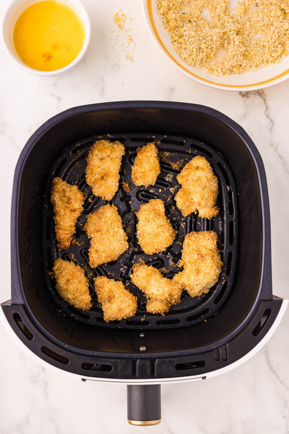 Air Fryer Chicken Nuggets ready in basket