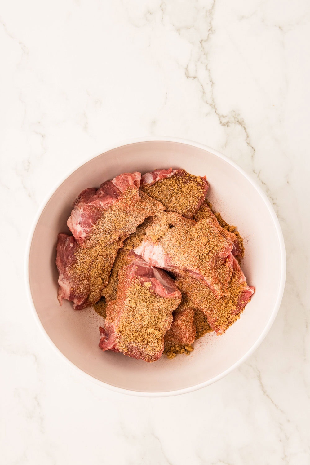 Dutch Oven Pork with seasoning covered all on top