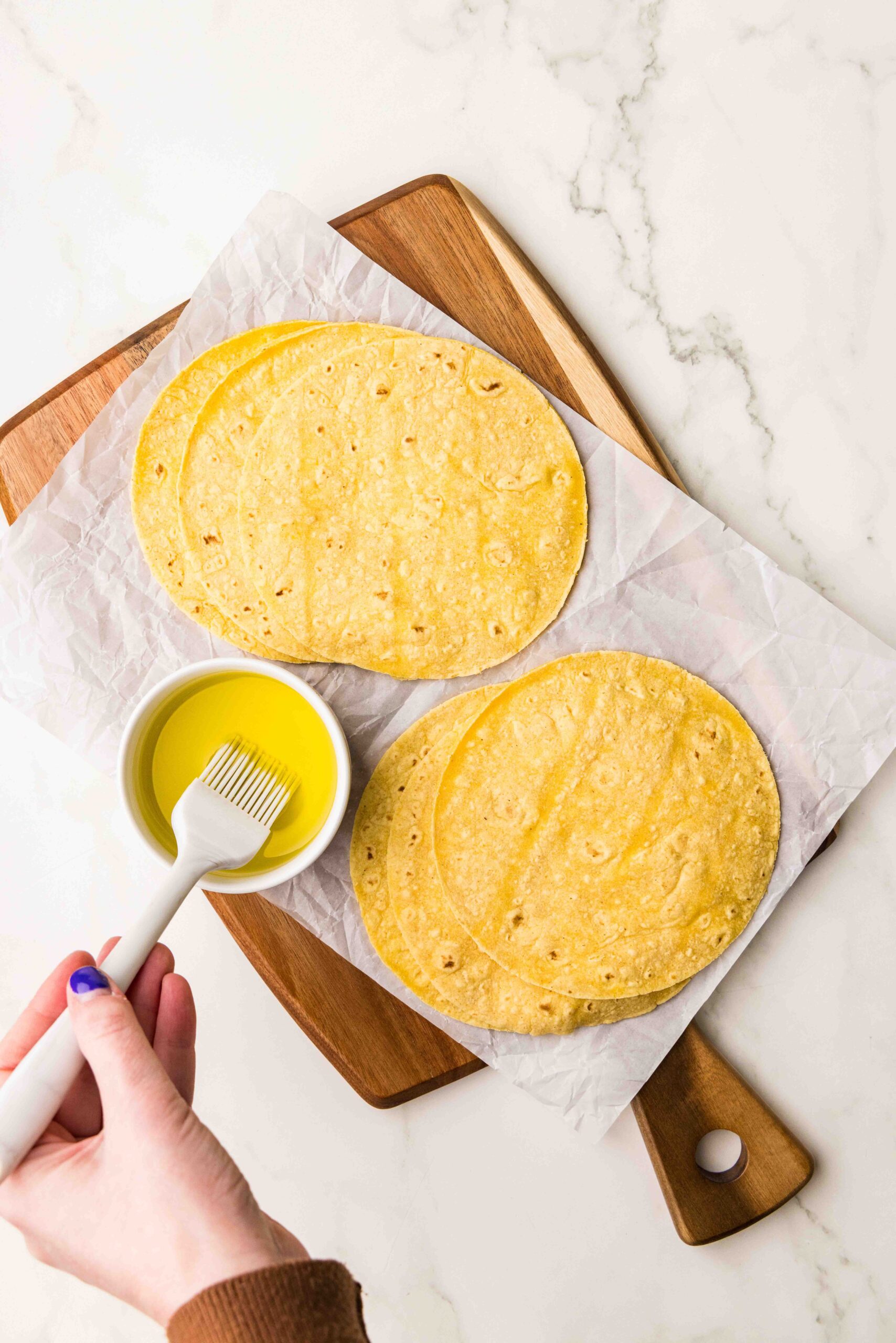 make tortilla chips from corn tortillas