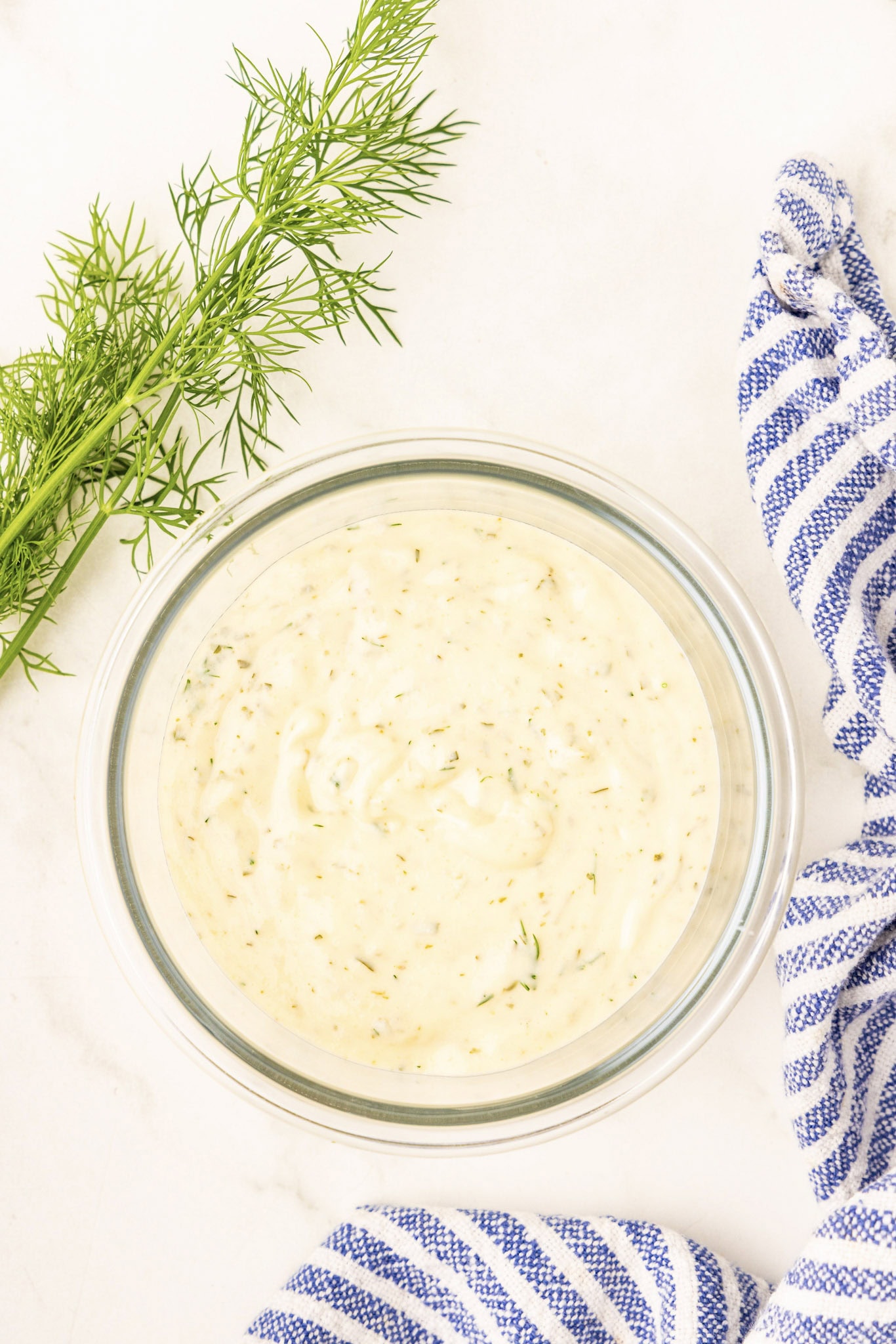 homemade ranch dressing in a bowl